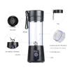 Portable Blender Cup,Electric USB Mini Juicer Blender For Shakes and Smoothies, Juice,380ml, Six Blades Great for Mixing,Black view 2