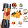 Portable Blender Cup,Electric USB Mini Juicer Blender For Shakes and Smoothies, Juice,380ml, Six Blades Great for Mixing,Black view 3