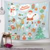 Jarl home Tapestry of Christmas Atmosphere, Sky Blue Background Wall Hanging Blanket, Wall Tapestry for Living Room Bedroom Home Decor (W 28.7 x H 37.4inch) view 1
