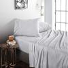 1000 Thread Count Egyptian Cotton Texas King Light Grey Sheet Set Super Soft & Silky Sateen Weave Wrinkle Free Easy to Fit upto 18 inch Deep Pocket view 2