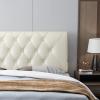 Bed Backrest Pillow Leather Headboard Pillow Bedside Backrest King Size Wedge Reading Pillow Upholstered Lumbar Pad Washable Cover for Home Bedroom Dorm,C,No headboard 59"/150cm view 2