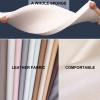 Bed Backrest Pillow Leather Headboard Pillow Bedside Backrest King Size Wedge Reading Pillow Upholstered Lumbar Pad Washable Cover for Home Bedroom Dorm,C,No headboard 59"/150cm view 3