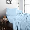 1000 Thread Count Egyptian Cotton Family XL Light Blue Sheet Set Super Soft & Silky Sateen Weave Wrinkle Free Easy to Fit Upto 12 inch Deep Pocket view 2