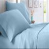 1000 Thread Count Egyptian Cotton Family XL Light Blue Sheet Set Super Soft & Silky Sateen Weave Wrinkle Free Easy to Fit Upto 12 inch Deep Pocket view 3