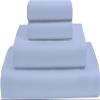 4 Piece Light Blue RV King Sheet Set 800 Thread Count - 100% Egyptian Cotton Sheets Soft and Durable Extra 24" inch Deep Pocket Fitted Sheet 4-PC (1 Flat Sheet, 1 Fitted Sheet, 2 Pillowcases) view 1