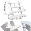 Auroal 4 Tier Earring Display Stands For Selling, Retail Display Riser Earring, Ring Holder Stand, Removable Countertop Small Merchandise Display Stand, for Figures,Cupcake, Photo (White) view 2