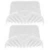 2sets Wall-Mounted Soap Dish Holder Drainage for Shower and Kitchen Keeps Soap Dry and Organized Easy to Install White view 1