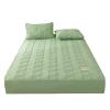 TRGCJGH Mattress Pad Cover Cotton Mattress Protector Soft Breathable Bed Mat Cover with Deep Pocket for 1.9-11.8 Inches Mattress,LightGreen-150 * 190cm(59 * 74.8in) view 1