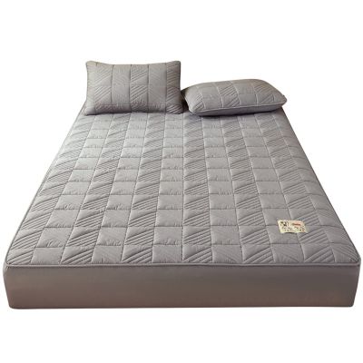 TRGCJGH Mattress Pad Cover Cotton Mattress Protector Soft Breathable Bed Mat Cover with Deep Pocket for 1.9-11.8 Inches Mattress,Gray-135 * 190cm(53.1 * 74.8in)