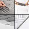 Velvet Headboard Cover for Twin Queen Full California King Size, Thicken Bed Headboard Slipcover Dustproof Protector Cover Bed Head Covers (Light Gray,190cm(75")) view 2
