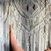 EL CLASICO OVERSEAS Macrame Large Curtain Bohemian Boho Decoration Backdrop Wedding Wall Hanging (85x85) view 4