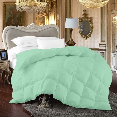 Aqua Blue Box Stitched Comforter Super King 120x120 5 Piece Box Stitched Comforter Super King Duvet Insert Cotton All Season