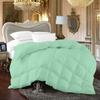 Aqua Blue Box Stitched Comforter Super King 120x120 5 Piece Box Stitched Comforter Super King Duvet Insert Cotton All Season view 1