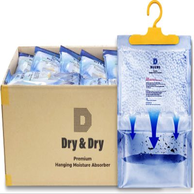 Dry & Dry 90 Packs [Net 7 Oz/Pack] Moisture Absorbers Dehumidifiers for Home Dehumidifier for Basement Dehumidifiers for Bedroom Small Dehumidifiers - Dehumidifiers Moisture Absorbers