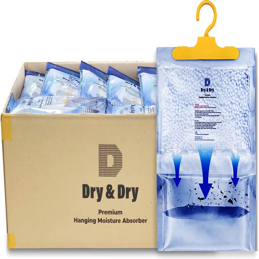 Dry & Dry 90 Packs [Net 14.1 Oz/Pack] Moisture Absorbers for Home, Basement & Bedroom - Small Dehumidifiers