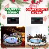 TOYESUNA Christmas Decoration Musical Snow Village Figurines Display Skating Pond Christmas Snow Globe Aldea De Navidad with 8 Music for Kids Gift Christmas Decor Home Decoracin De Escritorio Large view 3