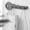 4 Hooks Key Holder Wall Mount Key Holder for Wall Towel Rack Brass Hook Wood Key Rack Wall-Mounted Coat Rack (Color : Natural) view 2