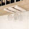 2-6 slots Wine Glass Rack, Hanging Stemware Rack Organizer Hanger for Bar Cabinet Kitchen, Space Saving Metal Wine Glasses Storage Hanger (Size : 3 slots) view 4