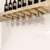 2-6 slots Wine Glass Rack, Stainless steel Hanging Stemware Organizer Hanger, Space Saving Metal Wine Glasses Storage Hanger apply to Cabinet Kitchen (Size : 6 slots) view 1