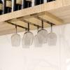 2-6 slots Wine Glass Rack, Stainless steel Hanging Stemware Organizer Hanger, Space Saving Metal Wine Glasses Storage Hanger apply to Cabinet Kitchen (Size : 6 slots) view 4