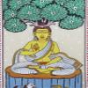 Exotic India Gautam Buddha Under Bodhi Tree - WATER COLOR ON TUSSAR SILK view 3