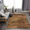 Washable Area Sponge Rug Mat for Kids Girls Boys Bedroom Living Room Rustic Decor, Brown Wood Panel Lodge Farmhouse Non-Slip Carpet Super Soft Extra Thick Bathroom Dorm Home Indoor Small Floor Rugs view 2