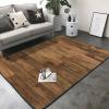 Washable Area Sponge Rug Mat for Kids Girls Boys Bedroom Living Room Rustic Decor, Brown Wood Panel Lodge Farmhouse Non-Slip Carpet Super Soft Extra Thick Bathroom Dorm Home Indoor Small Floor Rugs view 3