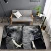 Washable Area Sponge Rug Pad for Kids Girls Bedroom Living Room Elephant, African Wild Animal Family Beautiful Elephant Non-Slip Carpet Super Soft Extra Thick Bathroom Home Indoor Small Floor Rugs view 1