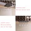 2-6 slots Wine Glass Rack, Hanging Stemware Rack Organizer Hanger for Bar Cabinet Kitchen, Space Saving Metal Wine Glasses Storage Hanger (Size : 6 slots) view 2