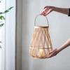 A&B Home Bamboo Lantern with Glass Cup - Porch Lantern Decorative Indoor Farmhouse Dcor, Patio Table Tea Light Holder, Boho Candle Lantern for Patio Backyard Wedding Party, 9" x 9" x 13" view 3