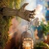 xoxivo Halloween Witch Hand Lantern, Resin Witch Candle Holder, Realistic Resin Ghost Sculpture, Holder Lantern Holder Gothic Decor, Home Bar Retro Decoration view 3