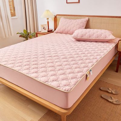 TRGCJGH Mattress Cover Protectors Hollow Cotton Alternative Filling Mattress Protector Bedding Quilted Fitted Mattress Topper with 1.9''-11'' Deep Pocket,LightPink-47.2x78.7in(120x200cm)