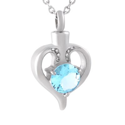 SHEIL Shimmer Zircon Urn for Ashes Memorial Cremation Urn Pendant Necklace for Pet/Human Ashes Funeral Jewelry
