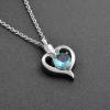 SHEIL Shimmer Zircon Urn for Ashes Memorial Cremation Urn Pendant Necklace for Pet/Human Ashes Funeral Jewelry view 2