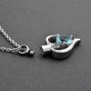 SHEIL Shimmer Zircon Urn for Ashes Memorial Cremation Urn Pendant Necklace for Pet/Human Ashes Funeral Jewelry view 4