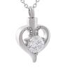 SHEIL Shimmer Zircon Urn for Ashes Memorial Cremation Urn Pendant Necklace for Pet/Human Ashes Funeral Jewelry view 1