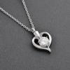 SHEIL Shimmer Zircon Urn for Ashes Memorial Cremation Urn Pendant Necklace for Pet/Human Ashes Funeral Jewelry view 2