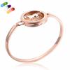 SHEIL Swift Horse Aroma Diffuser Locket Bangle Perfume Locket Essential Oil Aromatherapy Locket Bangles Unisex with 12 Pads Free view 2