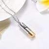 SHEIL Deer Engraved Cremation Jewelry for Ashes Stainless Steel Tube Ashes Container Pendant Urn Necklace for Ashes view 2