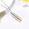 SHEIL Deer Engraved Cremation Jewelry for Ashes Stainless Steel Tube Ashes Container Pendant Urn Necklace for Ashes view 3