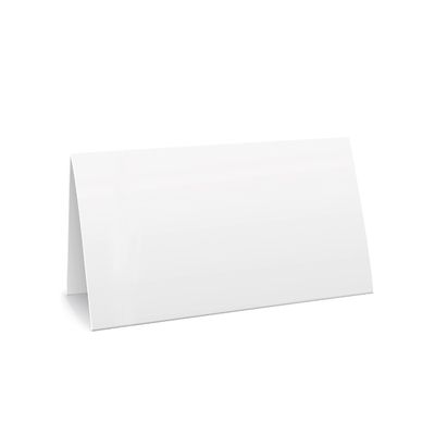 2 x 3,5"Plain White Folding Tent Cards (Set of 100) - 4x3,5"Folds to 2x3,5"Simple Blank Card Stock for Writing, Stamping, Drawing-Make Your Own Note, Thank You Cards, Seating Place Cards for Weddings