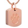 SHEIL Stainless Steel Paw Print Pet Memorial Urn Pendant Necklace for Dog Cat Ashes Keepsake Cremation Jewelry view 1