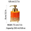 Ceramic Foaming Soap Dispenser Pump Bottle Stainless Steel Removable Base for Kitchen Bathroom Countertop 250ml (8.8oz) view 3
