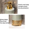 Ceramic Foaming Soap Dispenser Pump Bottle Stainless Steel Removable Base for Kitchen Bathroom Countertop 250ml (8.8oz) view 4