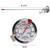 Candy Oil Frying Thermometer Turkey Thermometerwith Clip (2 Pack and 8 Inch Probe - Best Candy Thermometer for Candy Making,Tall pots,Candle,Candy Making,Deep Frying view 2