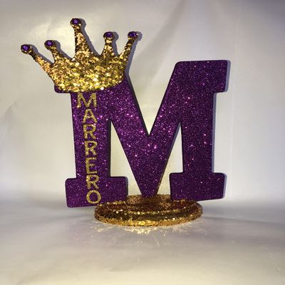 Sparkling 11" royal themed centerpiece! Prince Princess King Queen