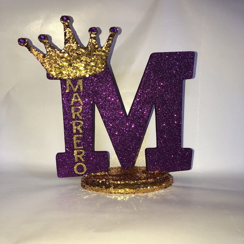 Sparkling 11" royal themed centerpiece! Prince Princess King Queen