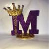 Sparkling 11" royal themed centerpiece! Prince Princess King Queen view 1