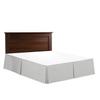 100% Cotton 800 Thread Count Box Pleated Bed Skirt - Luxury Pleated Dust Ruffle, Hotel Quality Modern Bed Skirt, Easy Fit with 15 Inch Tailored Drop, California King, Light Grey view 1