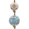 Hanging Decorative Ceramic Porcelain Sailor Balls on a Rope Tsugo Collection (White & Light Blue) view 2